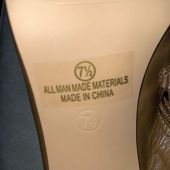 NWOT Olivia Ferguson Brown Open Toe Thigh High BootHeels | Women’s US Size 7 1/2 - Picture 12 of 16